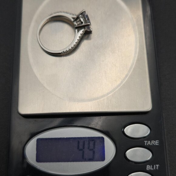 Size 9.5 Sterling Silver Brilliant Cubic Zirconia Gems Ring A6251 - Picture 10 of 10